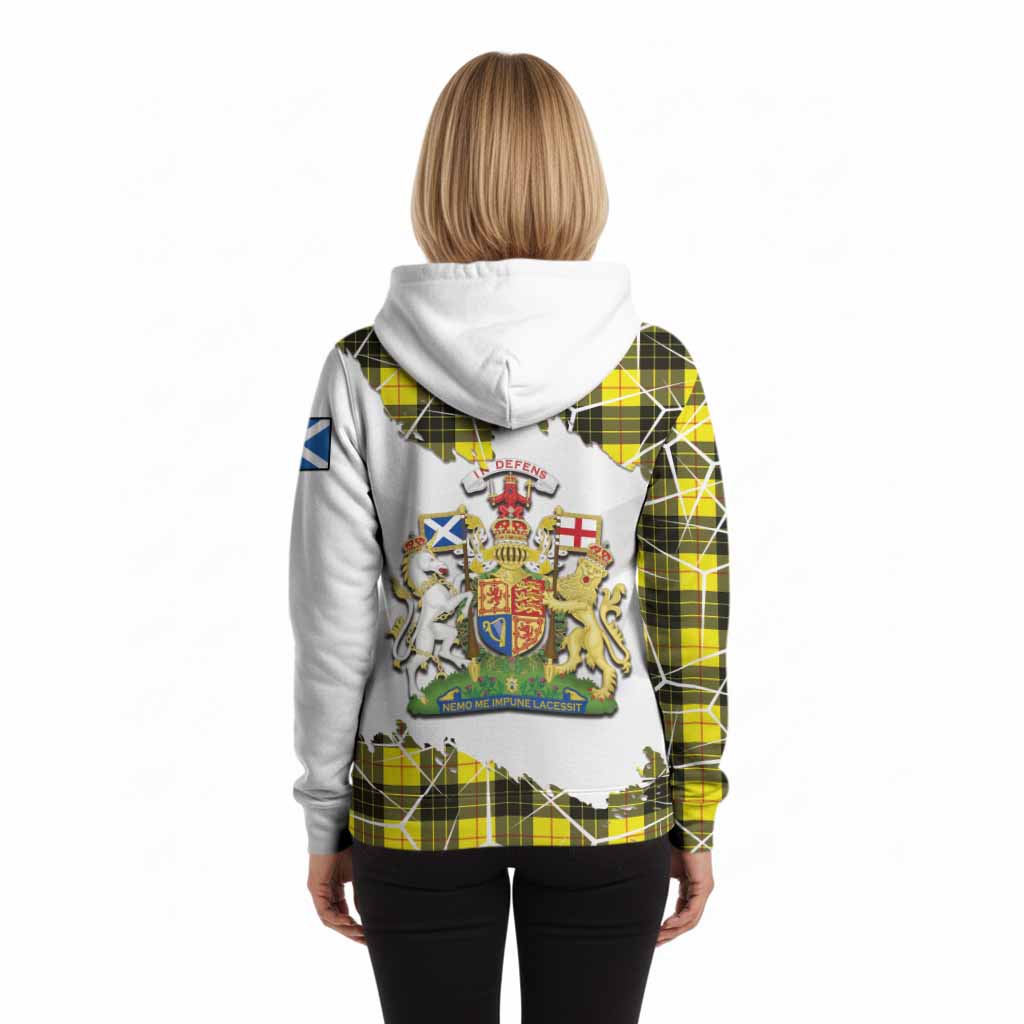MacLeod (McLeod) Tartan Hoodie with Family Crest and Lion Rampant Grunge Style