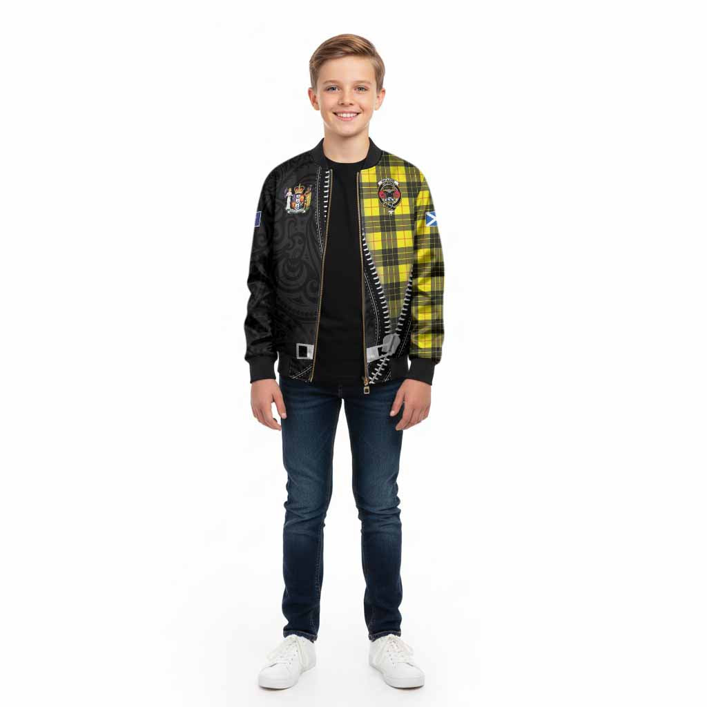MacLeod (McLeod) Tartan Kid Bomber Jacket New Zealand Pattern Unique Zipper Stylized