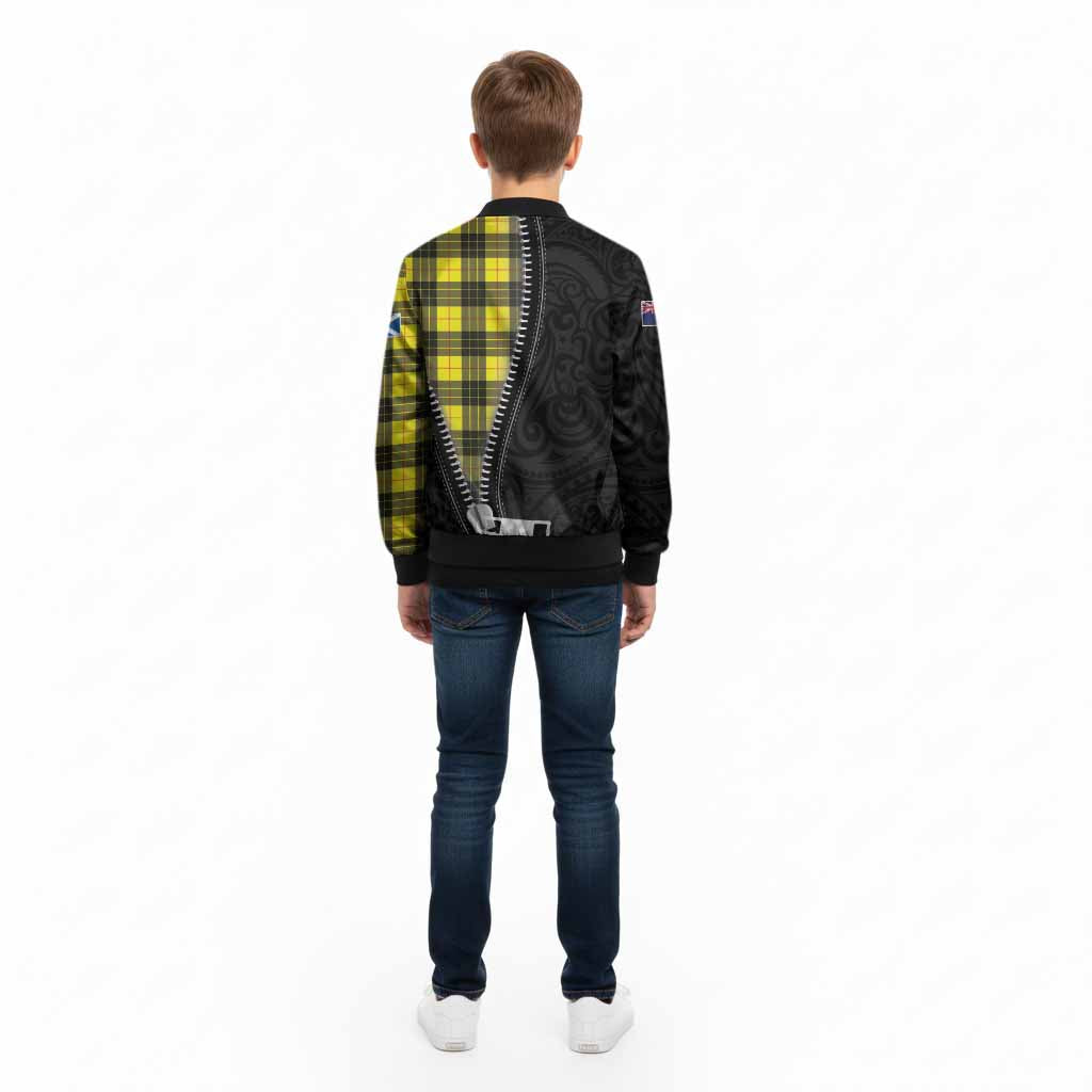 MacLeod (McLeod) Tartan Kid Bomber Jacket New Zealand Pattern Unique Zipper Stylized