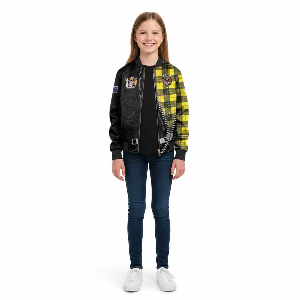 MacLeod (McLeod) Tartan Kid Bomber Jacket New Zealand Pattern Unique Zipper Stylized