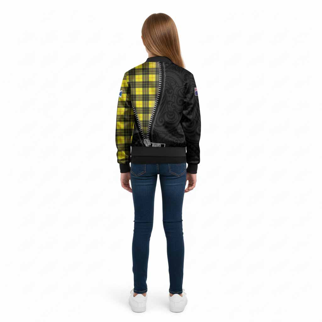 MacLeod (McLeod) Tartan Kid Bomber Jacket New Zealand Pattern Unique Zipper Stylized