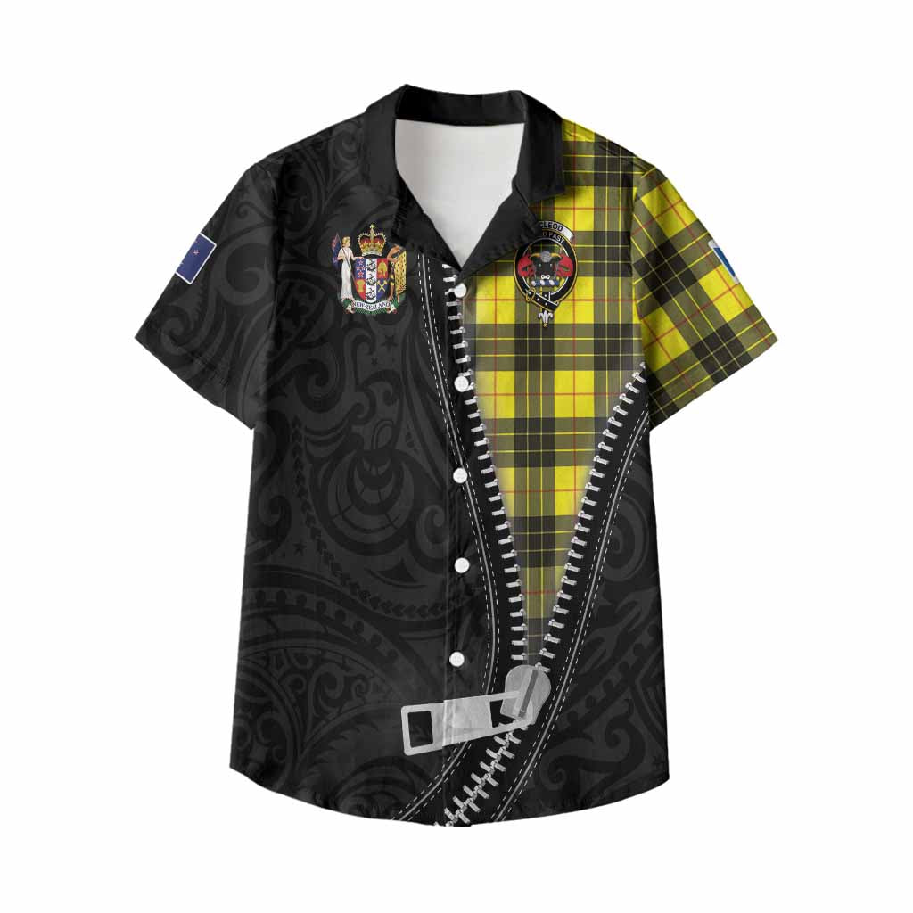 MacLeod (McLeod) Tartan Kid Hawaiian Shirt New Zealand Pattern Unique Zipper Stylized