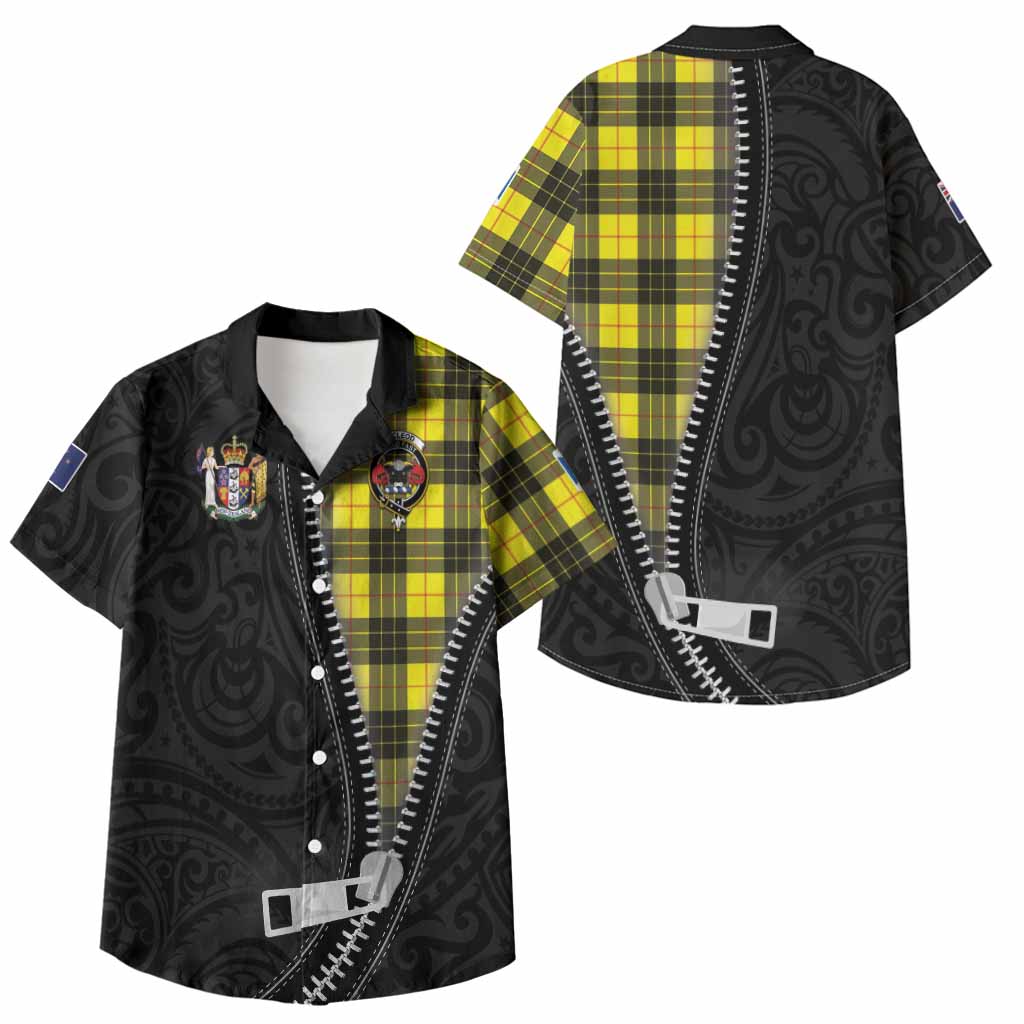 MacLeod (McLeod) Tartan Kid Hawaiian Shirt New Zealand Pattern Unique Zipper Stylized