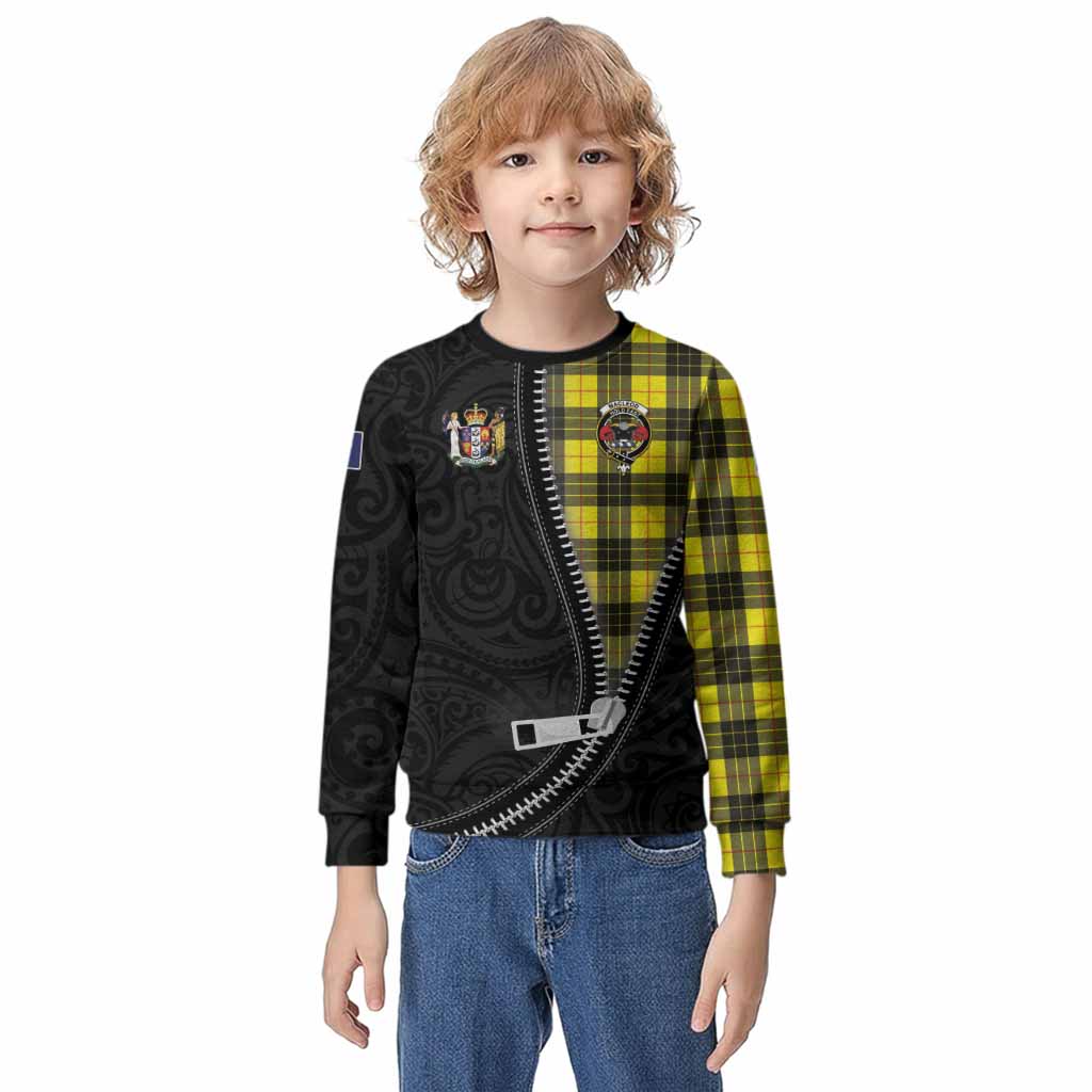 MacLeod (McLeod) Tartan Kid Knitted Sweatshirt New Zealand Pattern Unique Zipper Stylized