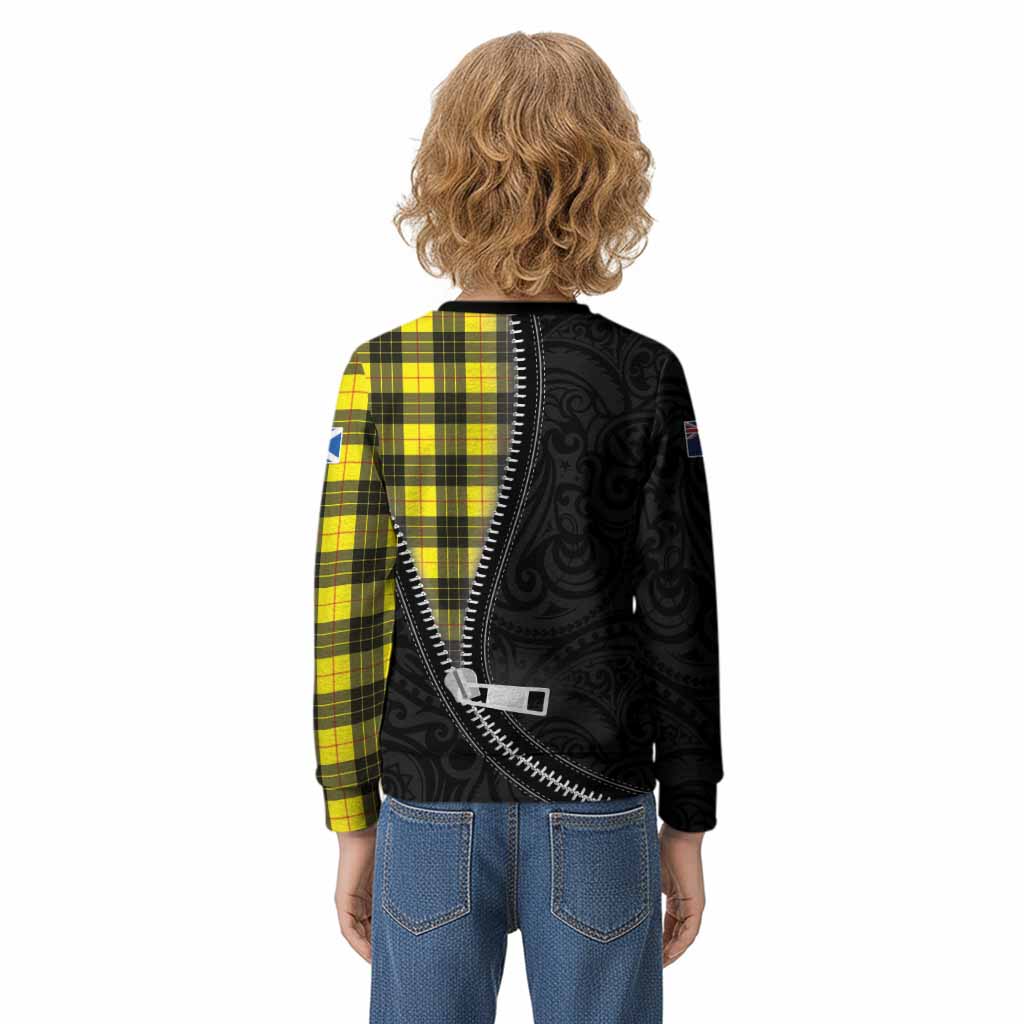 MacLeod (McLeod) Tartan Kid Knitted Sweatshirt New Zealand Pattern Unique Zipper Stylized