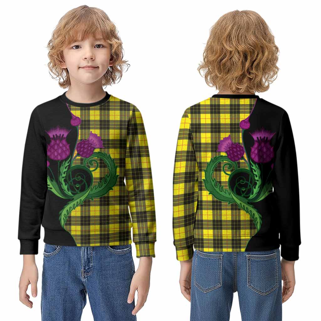 MacLeod (McLeod) Tartan Kid Knitted Sweatshirt Traditional Scottish Thistle
