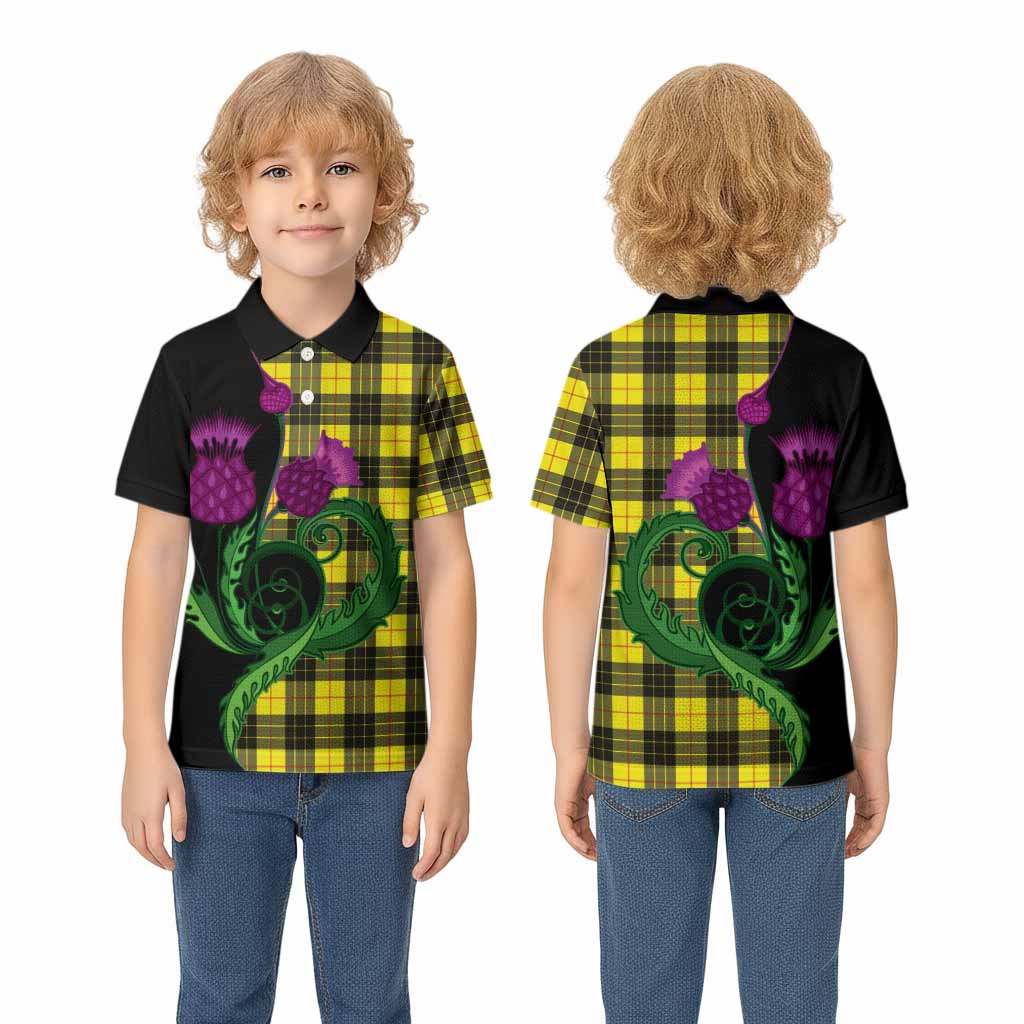 MacLeod (McLeod) Tartan Kid Polo Shirt Traditional Scottish Thistle