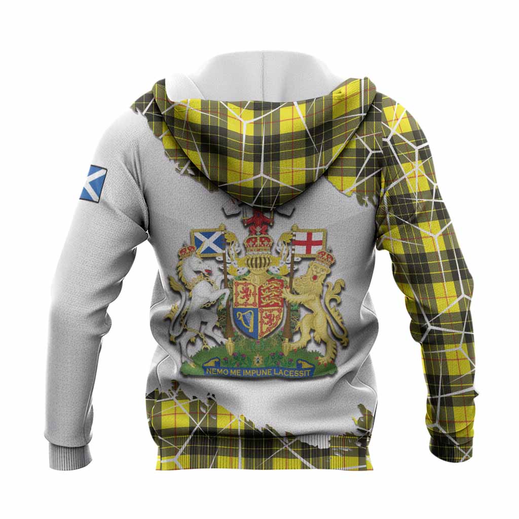 MacLeod (McLeod) Tartan Knitted Hoodie with Family Crest and Lion Rampant Grunge Style