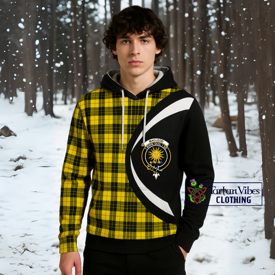 MacLeod (McLeod) Tartan Knitted Hoodie with Family Crest Circle Style