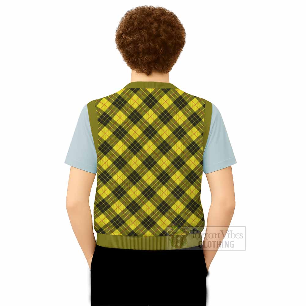MacLeod (McLeod) Tartan  Knitted V-Neck Vest Cross Style