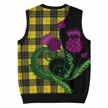 MacLeod (McLeod) Tartan Knitted V-Neck Vest Traditional Scottish Thistle