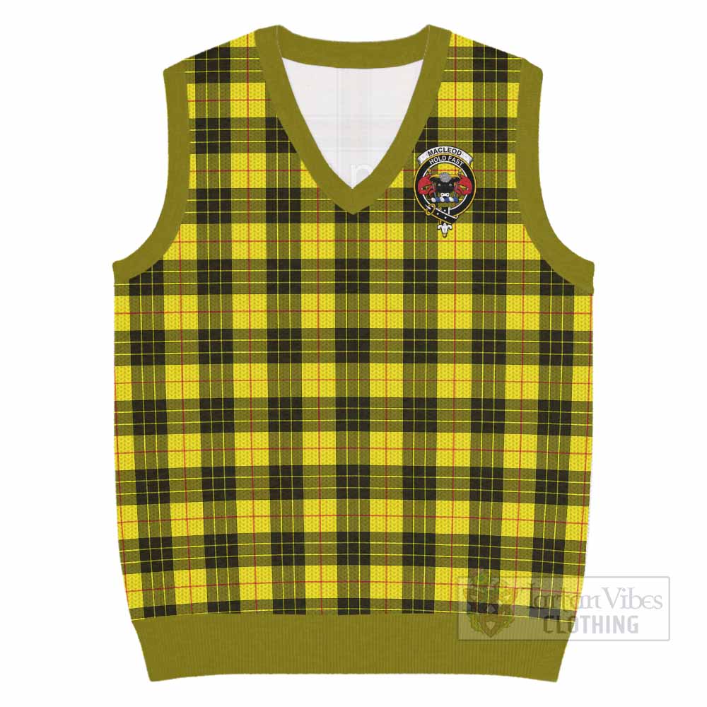 MacLeod (McLeod) Tartan Knitted V-Neck Vest with Family Crest - Tartan Vibes Clothing