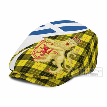 MacLeod (McLeod) Tartan Lion Rampant Flat Cap, Jeff Cap Classic Scottish Style