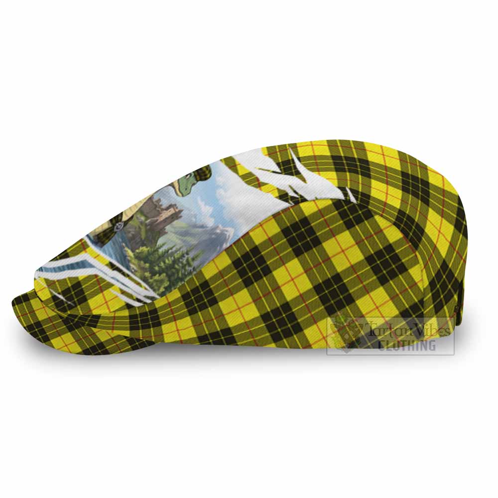 MacLeod (McLeod) Tartan Loch Ness Monster Scottish Heritage Art Flat Cap, Jeff Cap