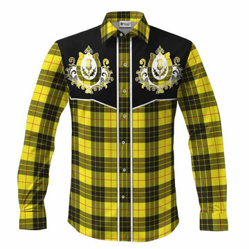 MacLeod (McLeod) Tartan Long Sleeve Button Shirts Horseshoe Ornament Men's Shirt S - Tartan Vibes Clothing