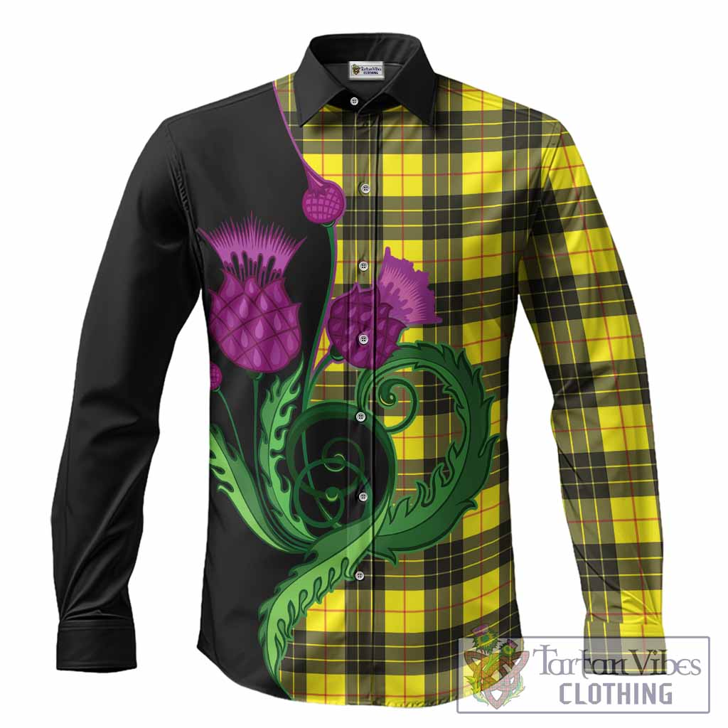 MacLeod (McLeod) Tartan Long Sleeve Button Shirts Traditional Scottish Thistle