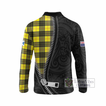 MacLeod (McLeod) Tartan Long Sleeve Polo Shirt New Zealand Pattern Unique Zipper Stylized