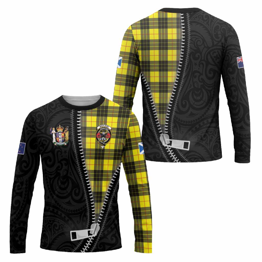 MacLeod (McLeod) Tartan Long Sleeve T-Shirt New Zealand Pattern Unique Zipper Stylized