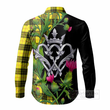 MacLeod (McLeod) Tartan Luckenbooth Long Sleeve Button Shirts Silver Heart Crown Thistle Floral - Tartan Vibes Clothing