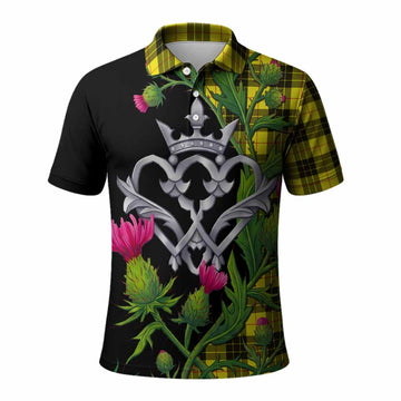 MacLeod (McLeod) Tartan Luckenbooth Polo Shirt Silver Heart Crown Thistle Floral Kid - Tartan Vibes Clothing