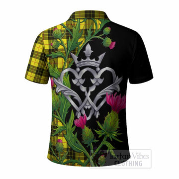 MacLeod (McLeod) Tartan Luckenbooth Polo Shirt Silver Heart Crown Thistle Floral - Tartan Vibes Clothing