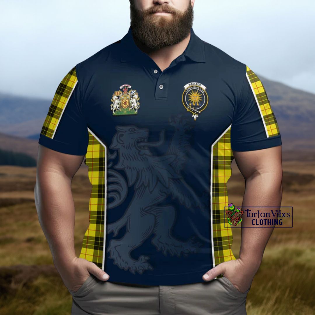 MacLeod (McLeod) Tartan Men's Polo Shirt with Family Crest and Lion Rampant Vibes Sport Style