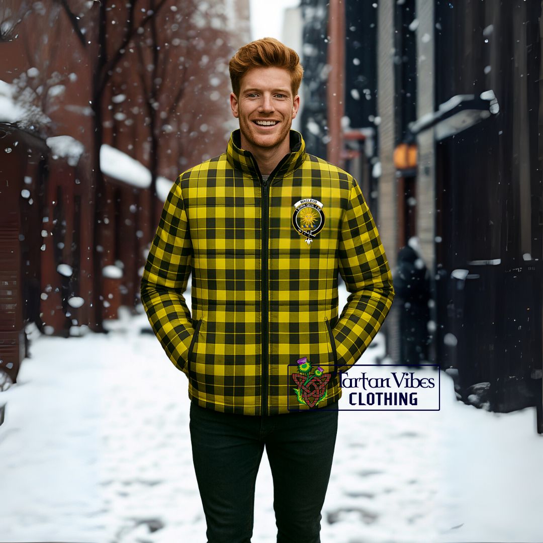 MacLeod (McLeod) Tartan Padded Jacket with Family Crest