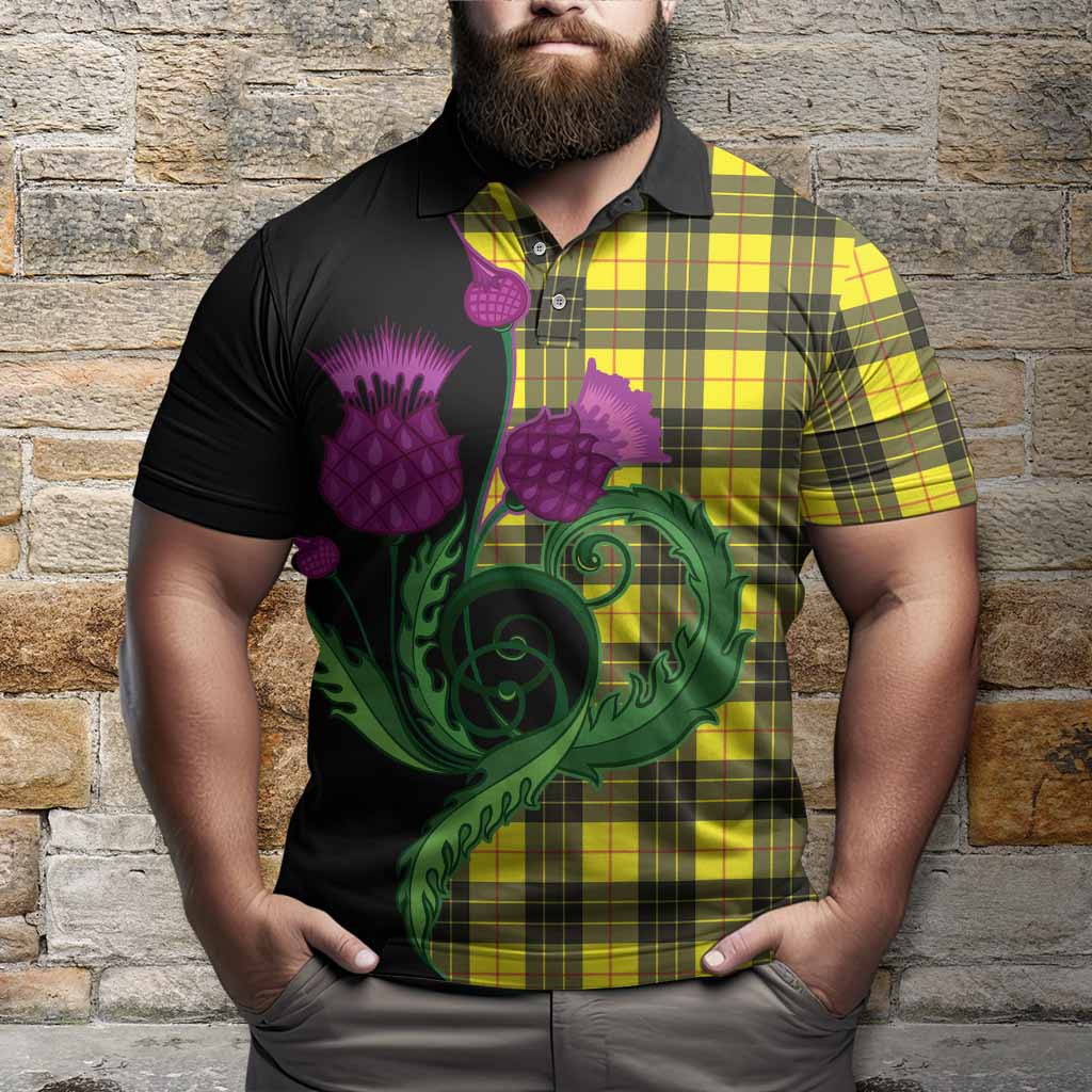 MacLeod (McLeod) Tartan Polo Shirt Traditional Scottish Thistle
