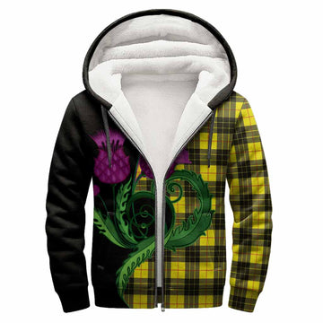 MacLeod (McLeod) Tartan Sherpa Hoodie Traditional Scottish Thistle