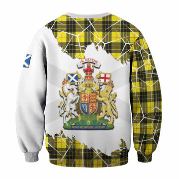 MacLeod (McLeod) Tartan Sweatshirt with Family Crest and Lion Rampant Grunge Style