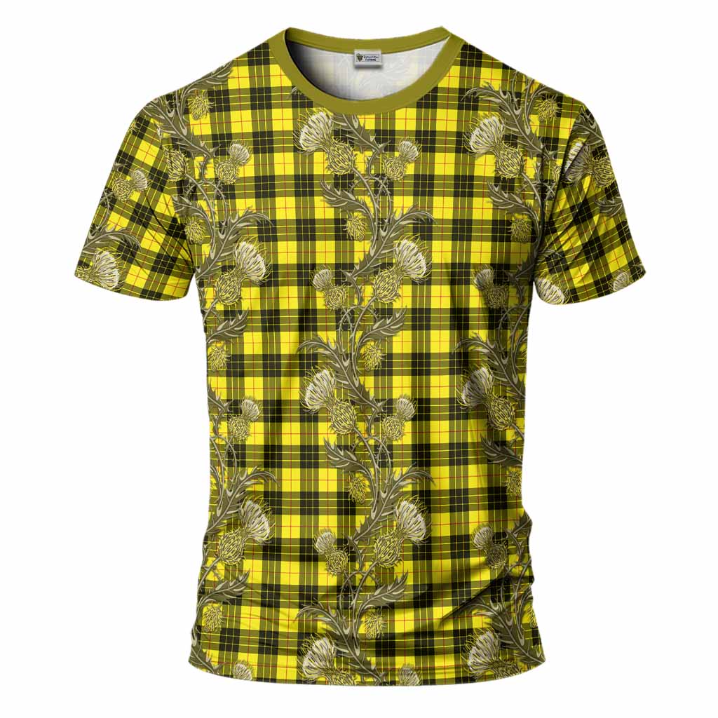 MacLeod (McLeod) Tartan T-Shirt Seamless Scottish Thistle Flowers