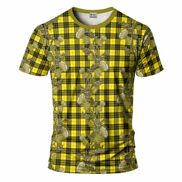 MacLeod (McLeod) Tartan T-Shirt Seamless Scottish Thistle Flowers