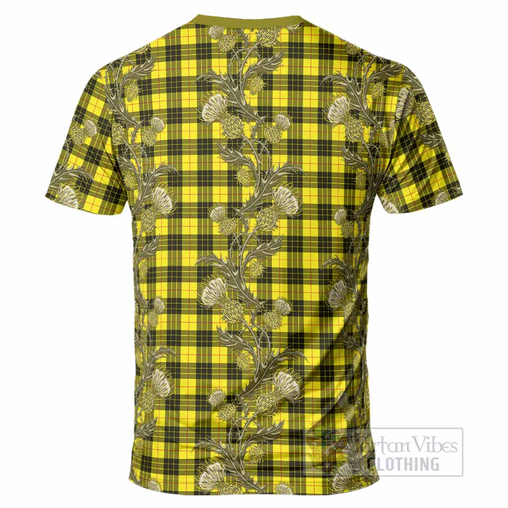 MacLeod (McLeod) Tartan T-Shirt Seamless Scottish Thistle Flowers