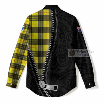 MacLeod (McLeod) Tartan Women Casual Shirt New Zealand Pattern Unique Zipper Stylized