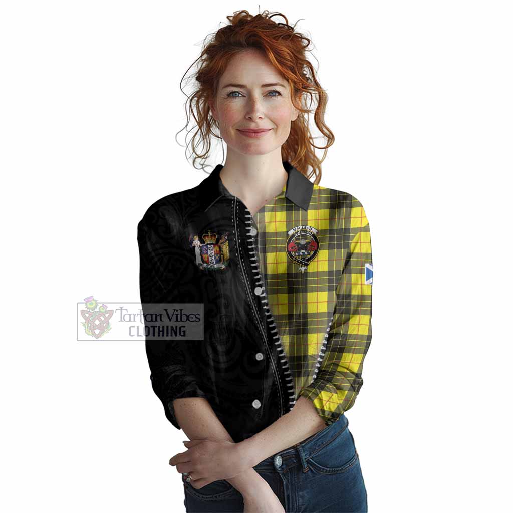 MacLeod (McLeod) Tartan Women Casual Shirt New Zealand Pattern Unique Zipper Stylized