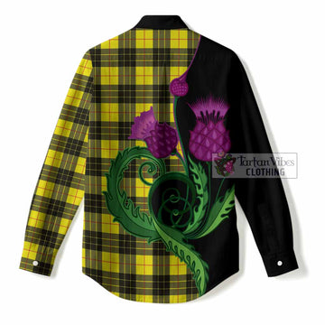 MacLeod (McLeod) Tartan Women Casual Shirt Traditional Scottish Thistle