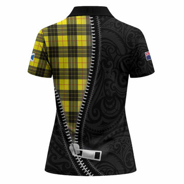 MacLeod (McLeod) Tartan Women Polo Shirt New Zealand Pattern Unique Zipper Stylized