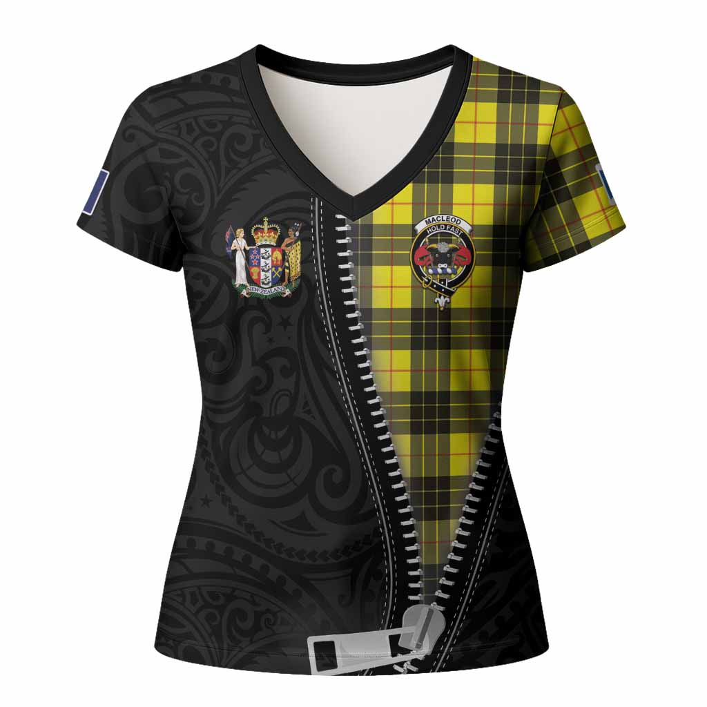 MacLeod (McLeod) Tartan Women T shirt New Zealand Pattern Unique Zipper Stylized