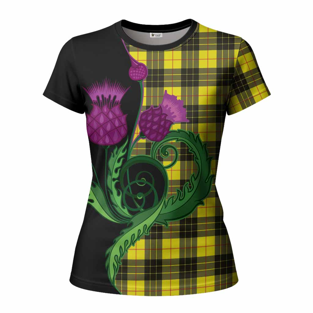 MacLeod (McLeod) Tartan Women T shirt Traditional Scottish Thistle