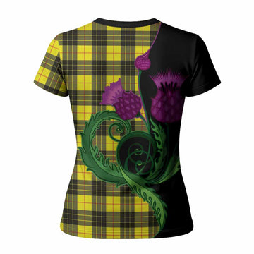 MacLeod (McLeod) Tartan Women T shirt Traditional Scottish Thistle