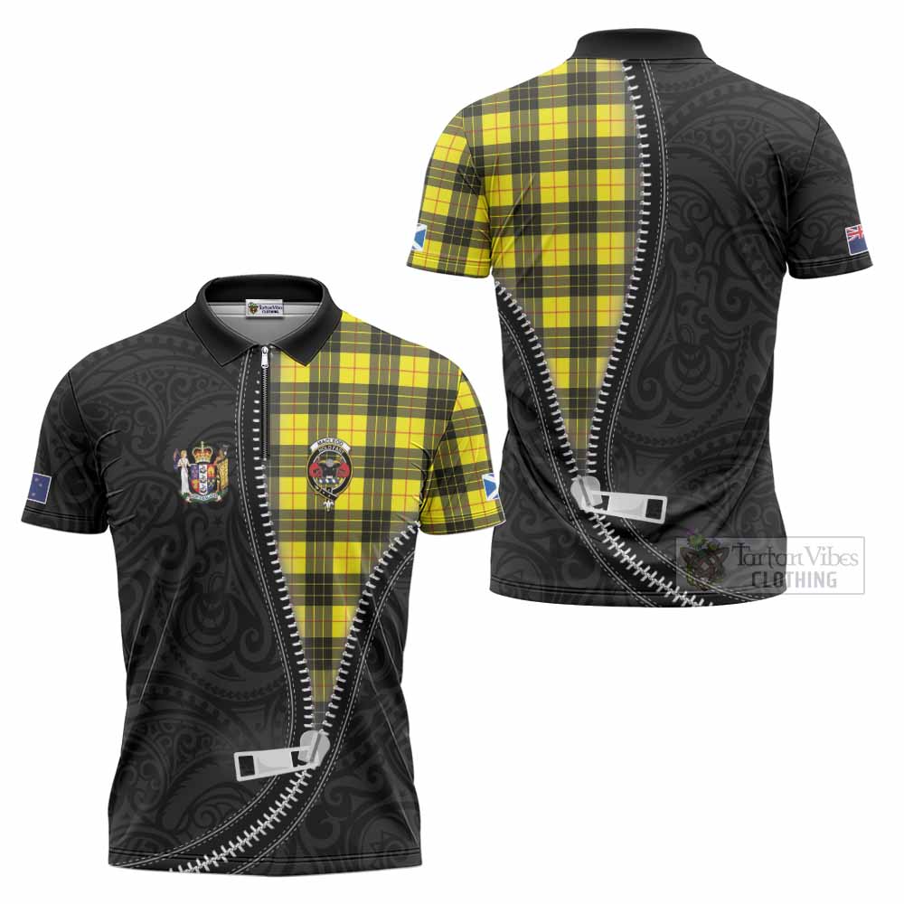 MacLeod (McLeod) Tartan Zipper Polo Shirt New Zealand Pattern Unique Zipper Stylized