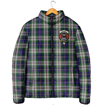 MacLeod Of Californian Tartan Padded Jacket with Family Crest