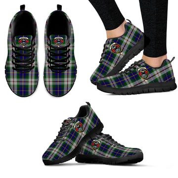 MacLeod Of Californian Tartan Sneakers with Family Crest