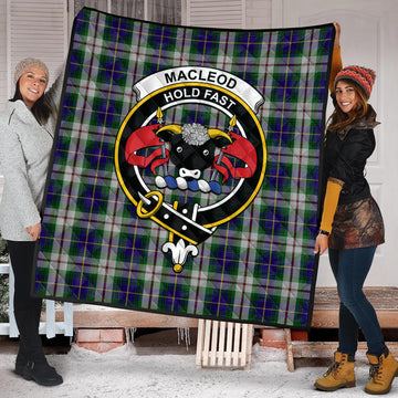 MacLeod Of Californian Tartan Quilt with Family Crest
