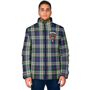MacLeod Of Californian Tartan Padded Jacket with Family Crest