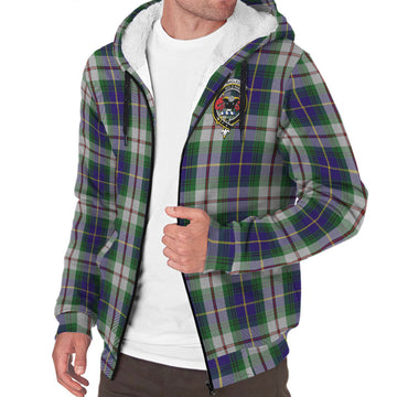MacLeod Of Californian Tartan Sherpa Hoodie with Family Crest