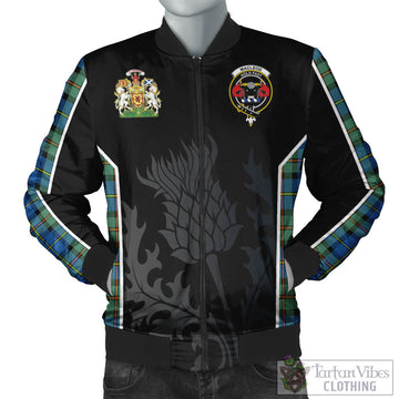MacLeod of Harris Ancient Tartan Bomber Jacket with Family Crest and Scottish Thistle Vibes Sport Style