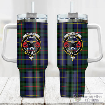 MacLeod of Harris Modern Tartan and Family Crest Tumbler with Handle