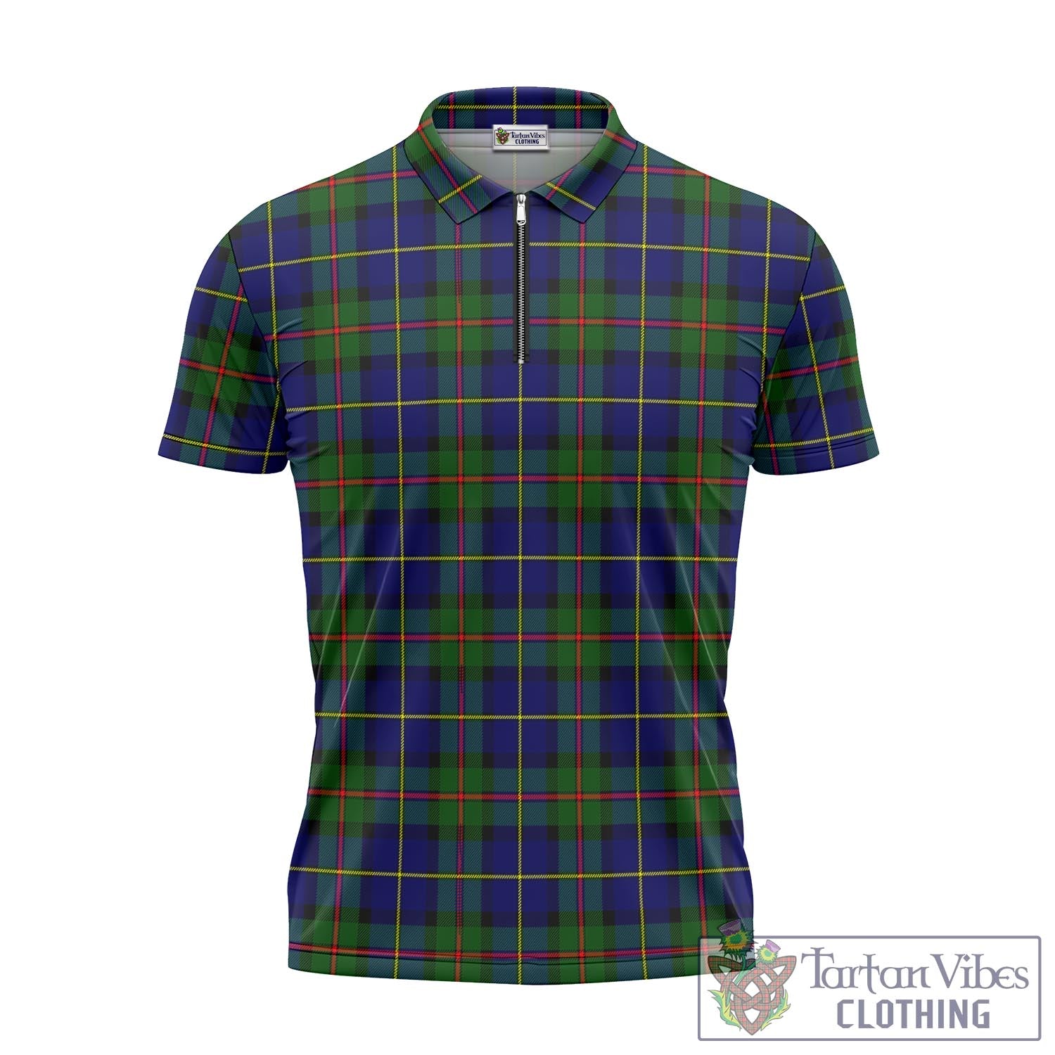Tartan Vibes Clothing MacLeod of Harris Modern Tartan Zipper Polo Shirt