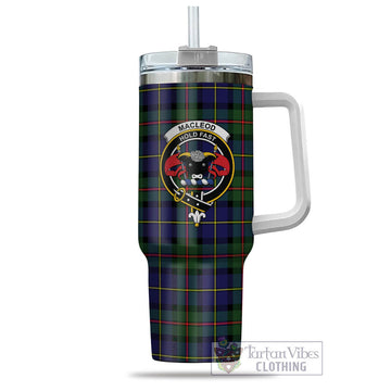 MacLeod of Harris Modern Tartan and Family Crest Tumbler with Handle